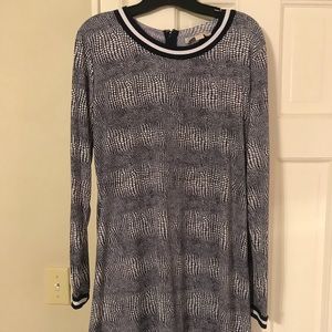 Michael Kors Navy and White Reptile pattern dress